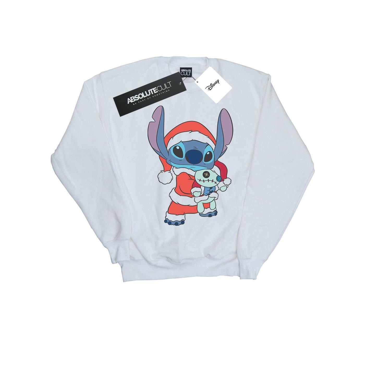 Image of Lilo And Stitch Stitch Christmas Sweatshirt Unisex Weiss 116