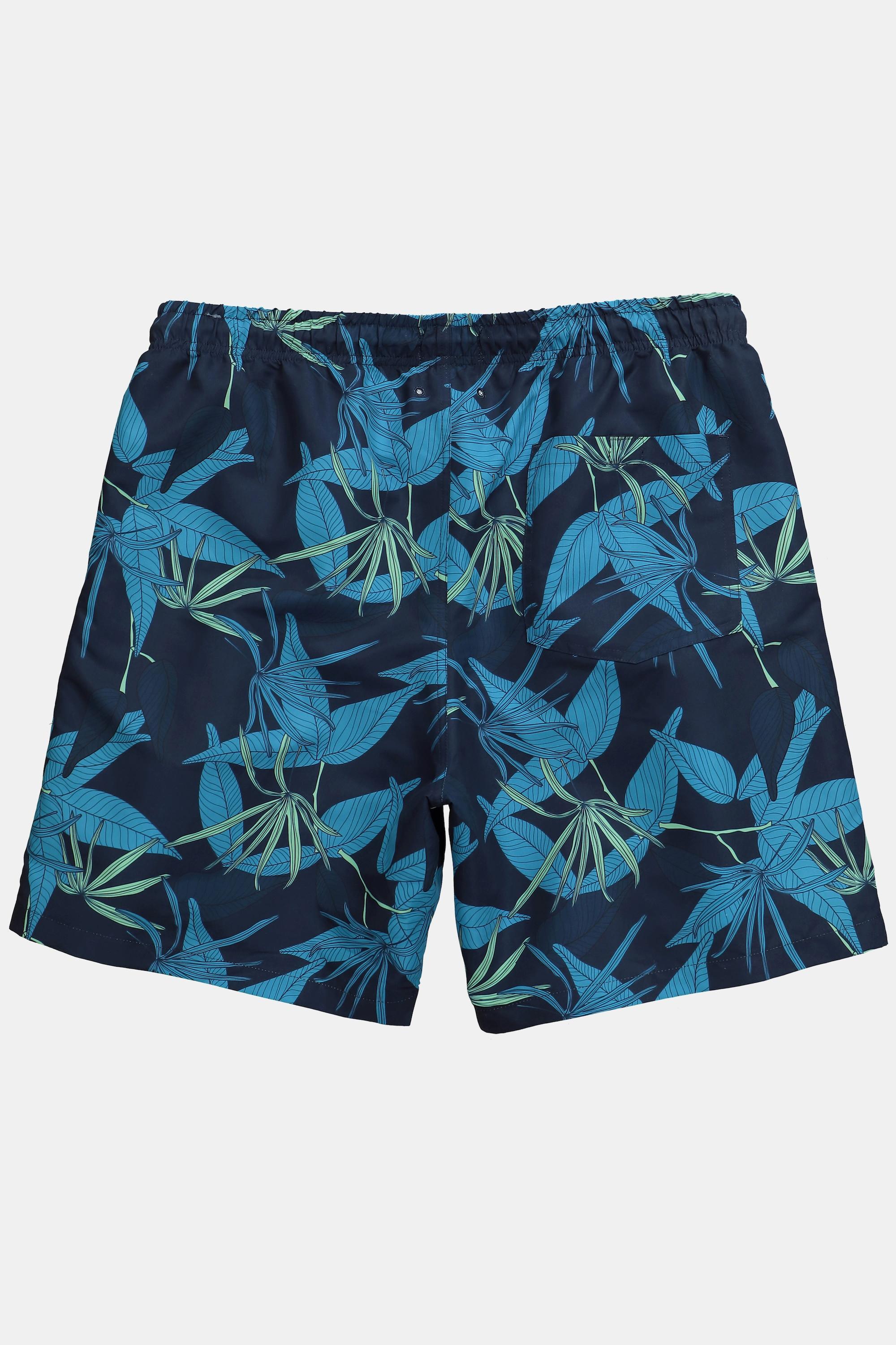 JP1880  Badeshorts, Beachwear, Elastikbund, floraler Print 