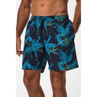 JP1880  Shorts da mare con cintura elastica e stampa floreale, fino alla tg. 8XL 