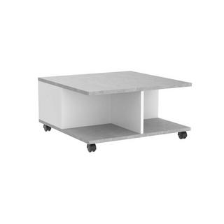 Calicosy Table Basse sur Roulettes 2 Tiroirs 2 Niches L70 cm - Twin  