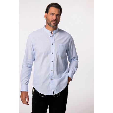 JP1880  Camicia in tradizionale stile Tracht con maniche lunghe, collo alla coreana e vestibilità moderna, fino alla tg. 8XL 