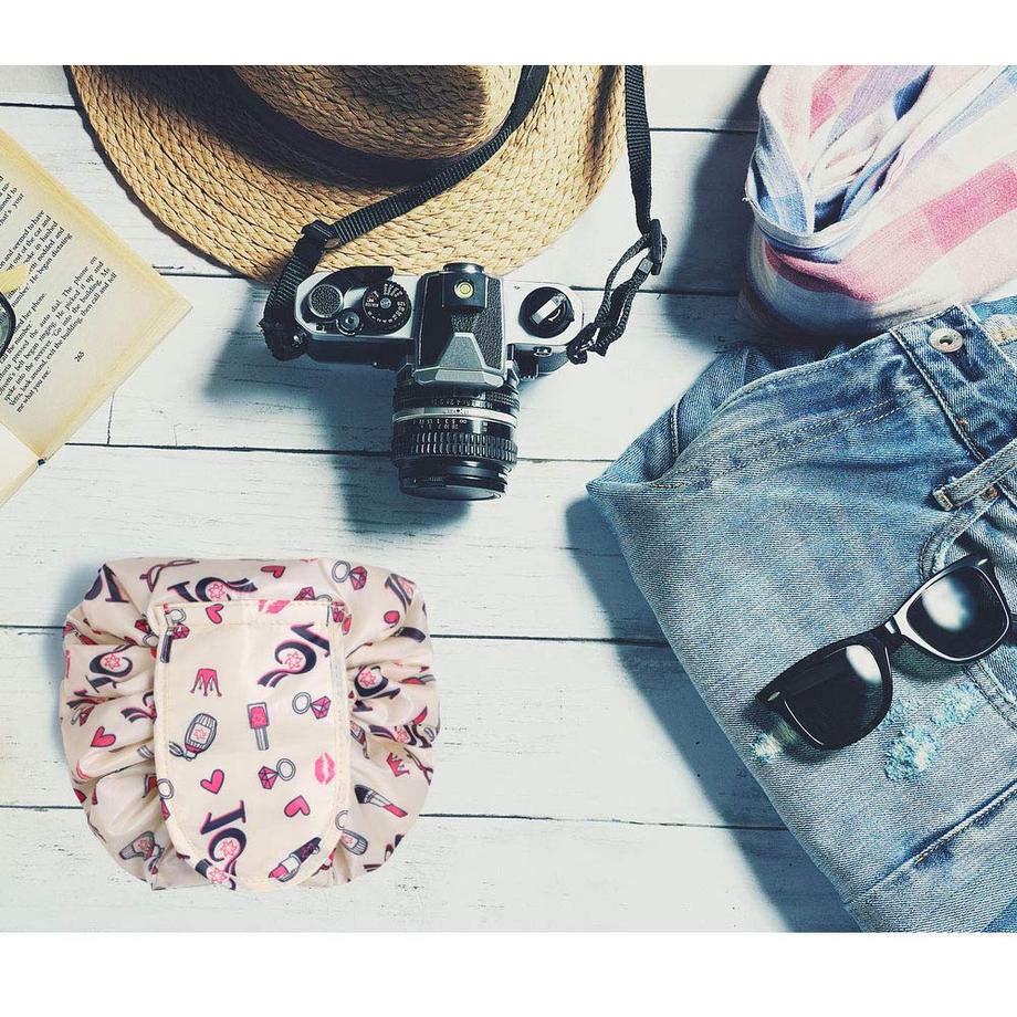 Only-bags.store  Große Kapazität Make-up-Tasche mit Kordel, tragbare Reise Make-up-Tascheм 