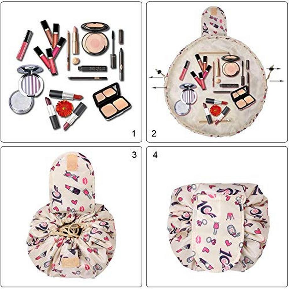 Only-bags.store  Große Kapazität Make-up-Tasche mit Kordel, tragbare Reise Make-up-Tascheм 