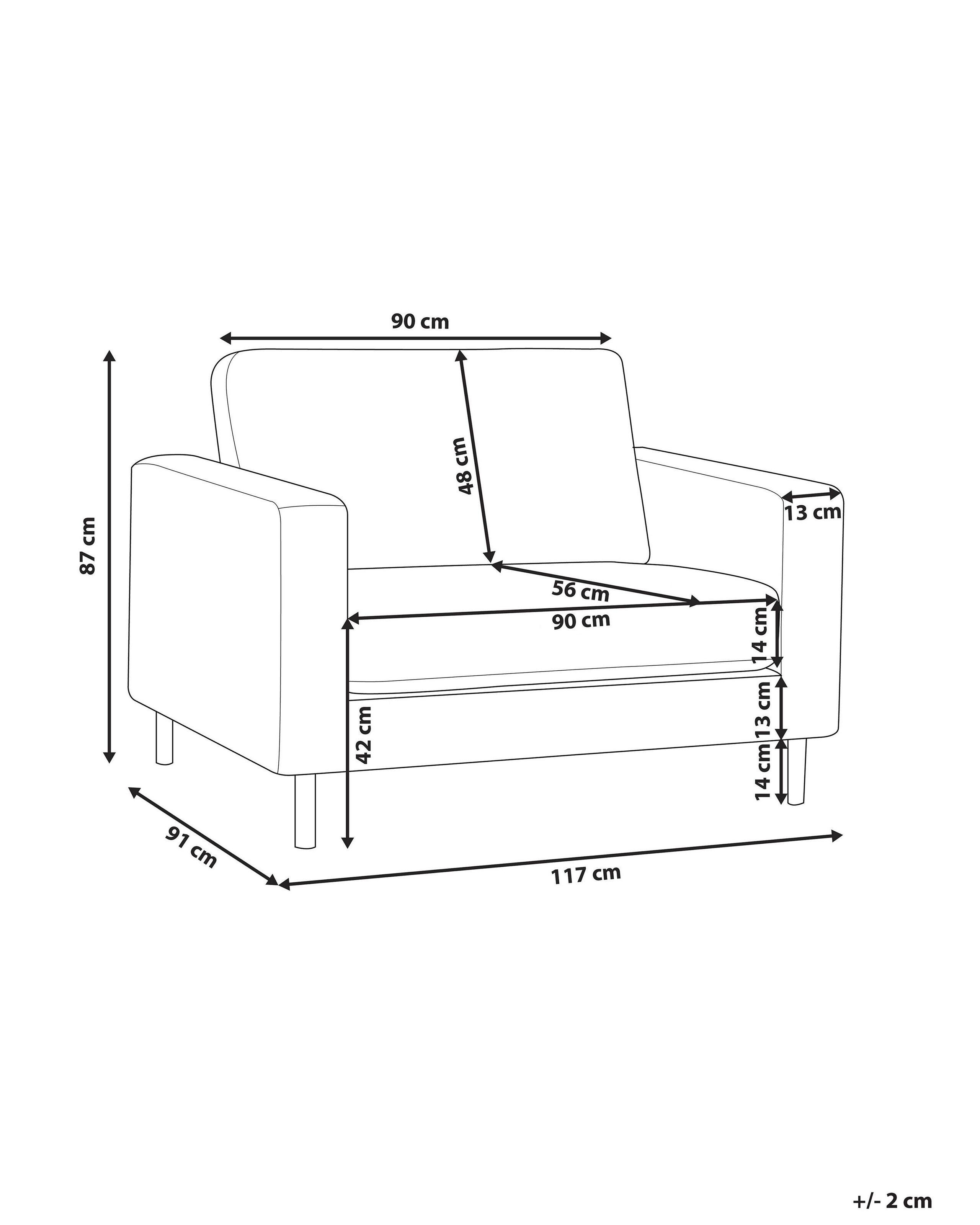 Beliani Fauteuil en Cuir Industriel SAVALEN  