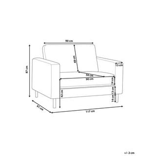 Beliani Fauteuil en Cuir Industriel SAVALEN  