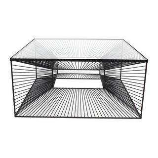 Vente-unique Couchtisch CLARENCE Glas Metall  