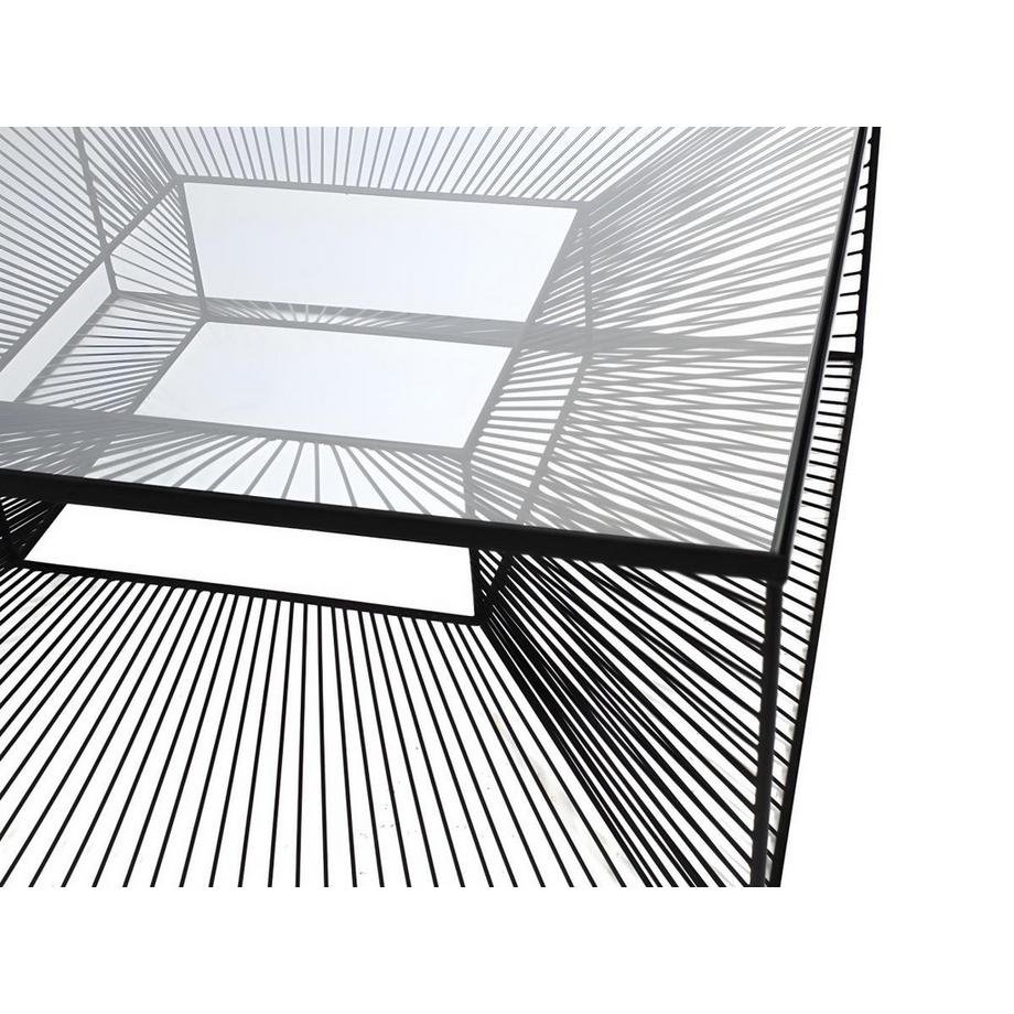 Vente-unique Table basse CLARENCE Verre Métal filaire  