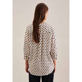 Seidensticker  Blouse à col montant A Pois Manchon 3/4 Col 