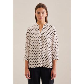 Seidensticker  Blouse à col montant A Pois Manchon 3/4 Col 