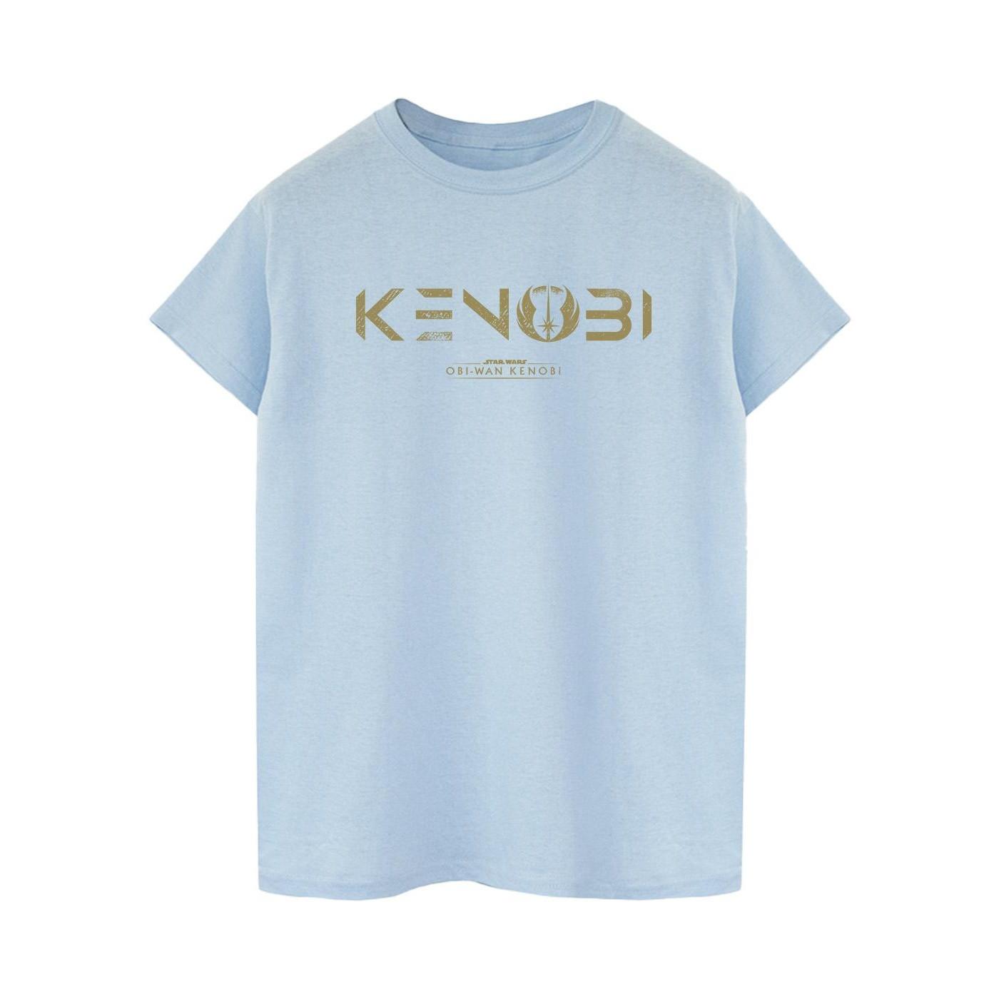 Image of Obiwan Kenobi Logo Tshirt Damen Blau M