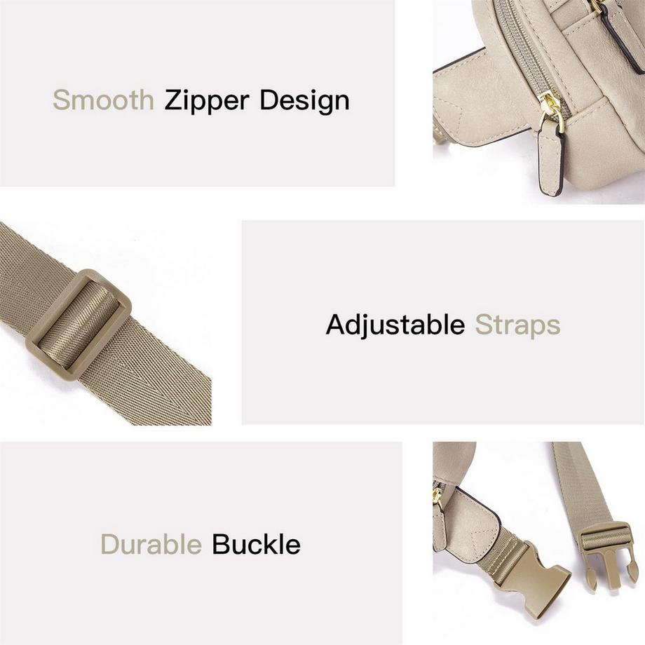 Only-bags.store Sac Ceinture Crossbody en Cuir PU  