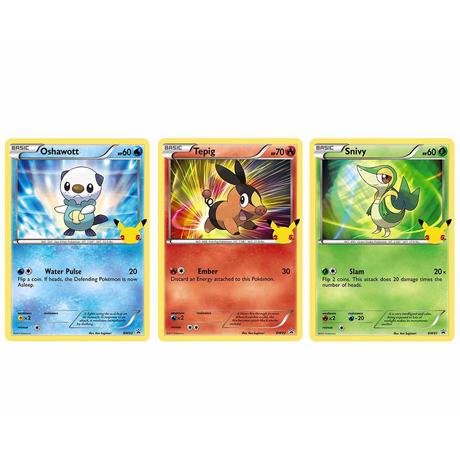 Pokémon  25th Anniversary Unova Starters 3 Pack Jumbo Promos (EN) 