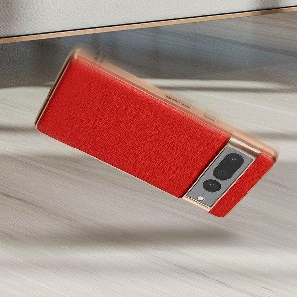 Avizar  Coque Cuir Google Pixel 7 Pro Rouge 