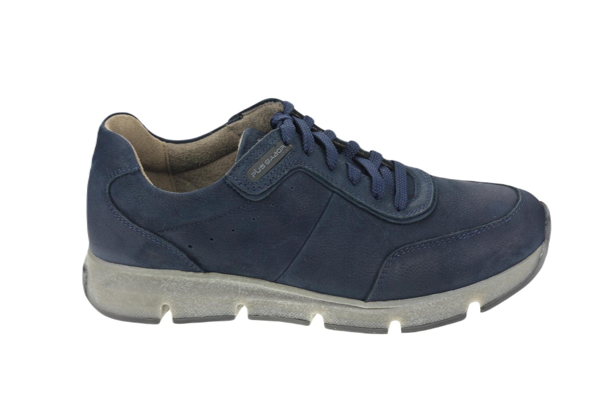 Image of Nubuk Sneaker Herren Blau 44.5