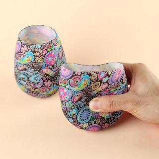 eStore Bicchiere in silicone con motivo floreale  