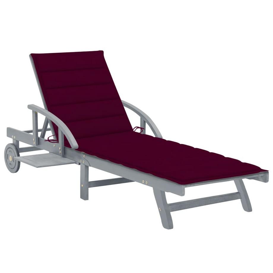 Chaise longue bois d'acacia