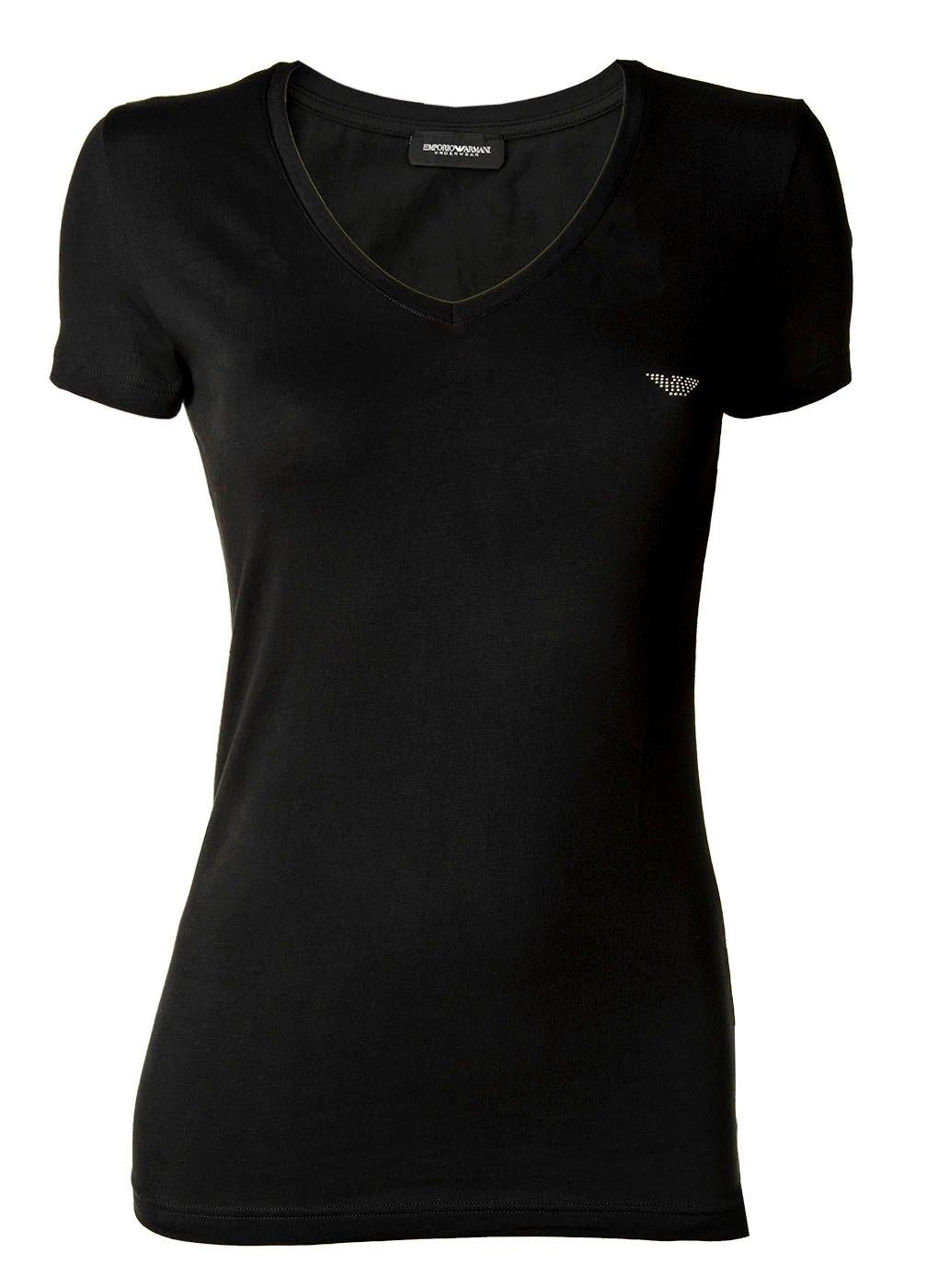 Image of T-shirt Figurbetont Damen Schwarz S