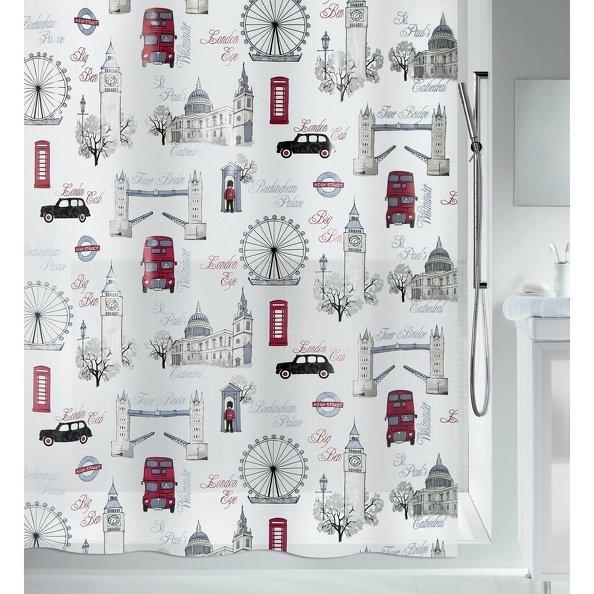 spirella Spirella Riedeau de douche PEVA WESTMINSTER 180x200cm Rouge & Sable  