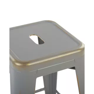 Beliani Set mit 2 Barhockern aus Stahl Modern CABRILLO  
