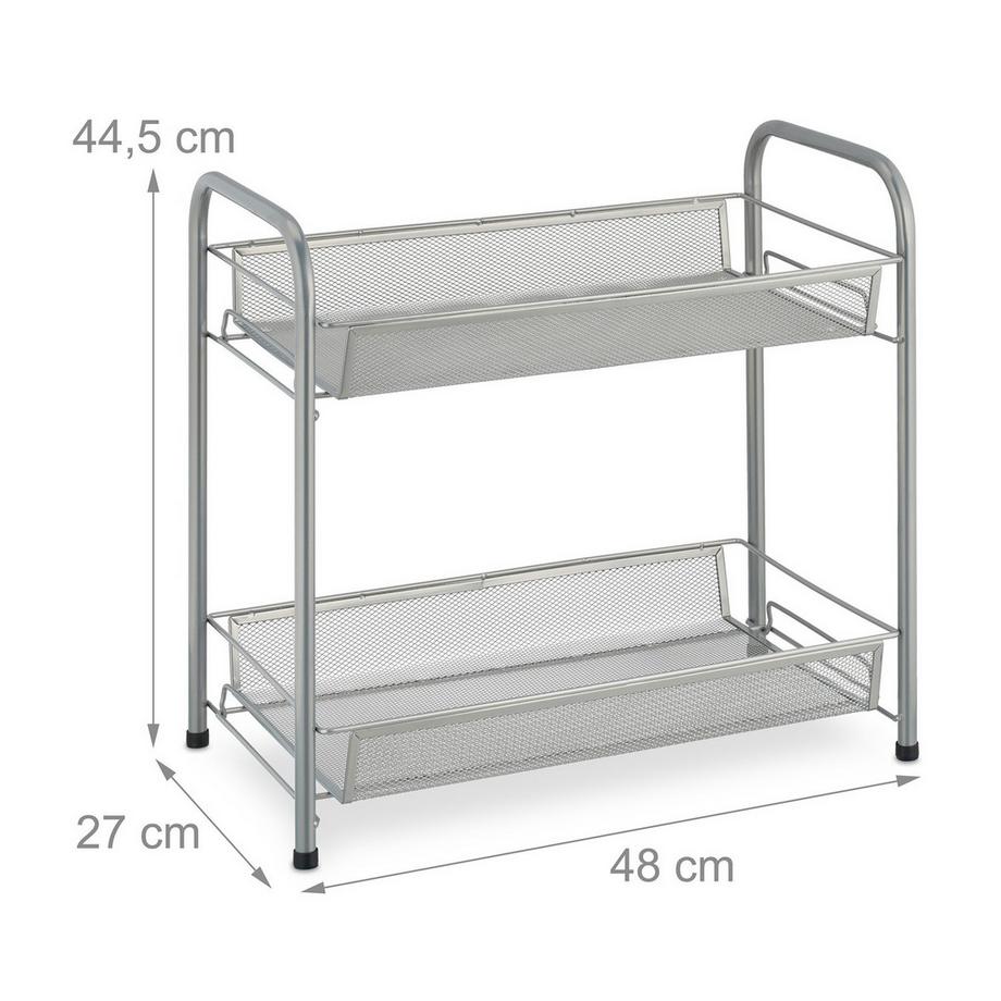B2X  Gewürzregal mit 2 Metallböden 