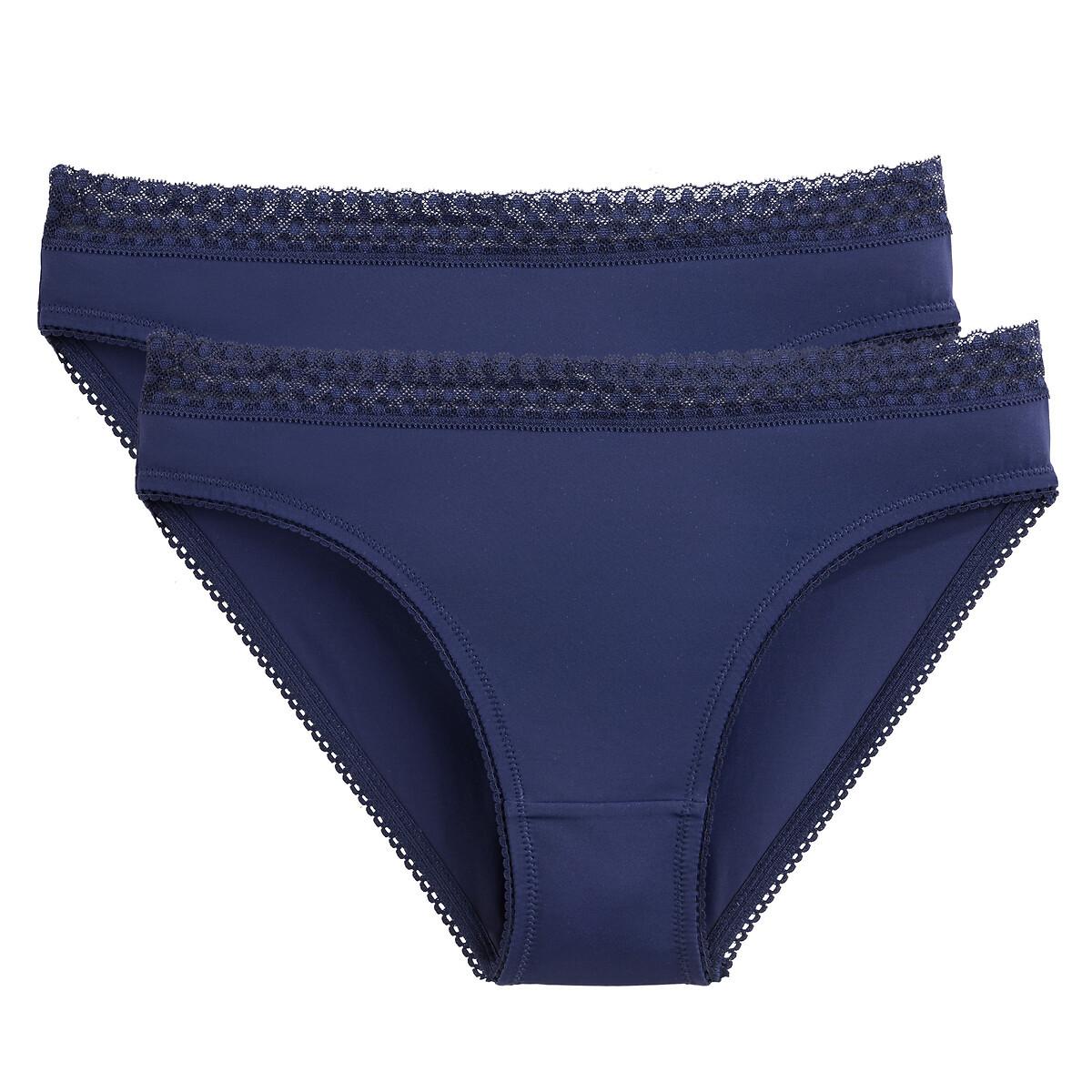 Image of 2er-pack Slips Microflex Aus Mikrofaser Damen Blau 54
