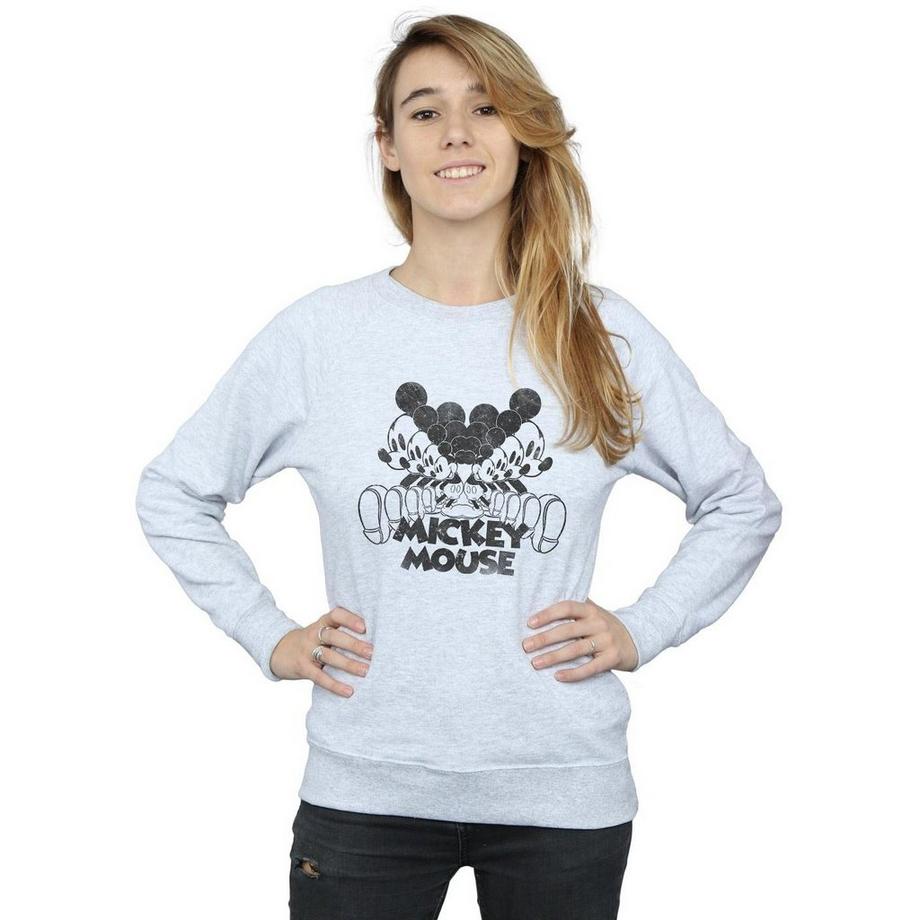 Disney Mickey Mouse Stacked Rundhals-Sweatshirt  