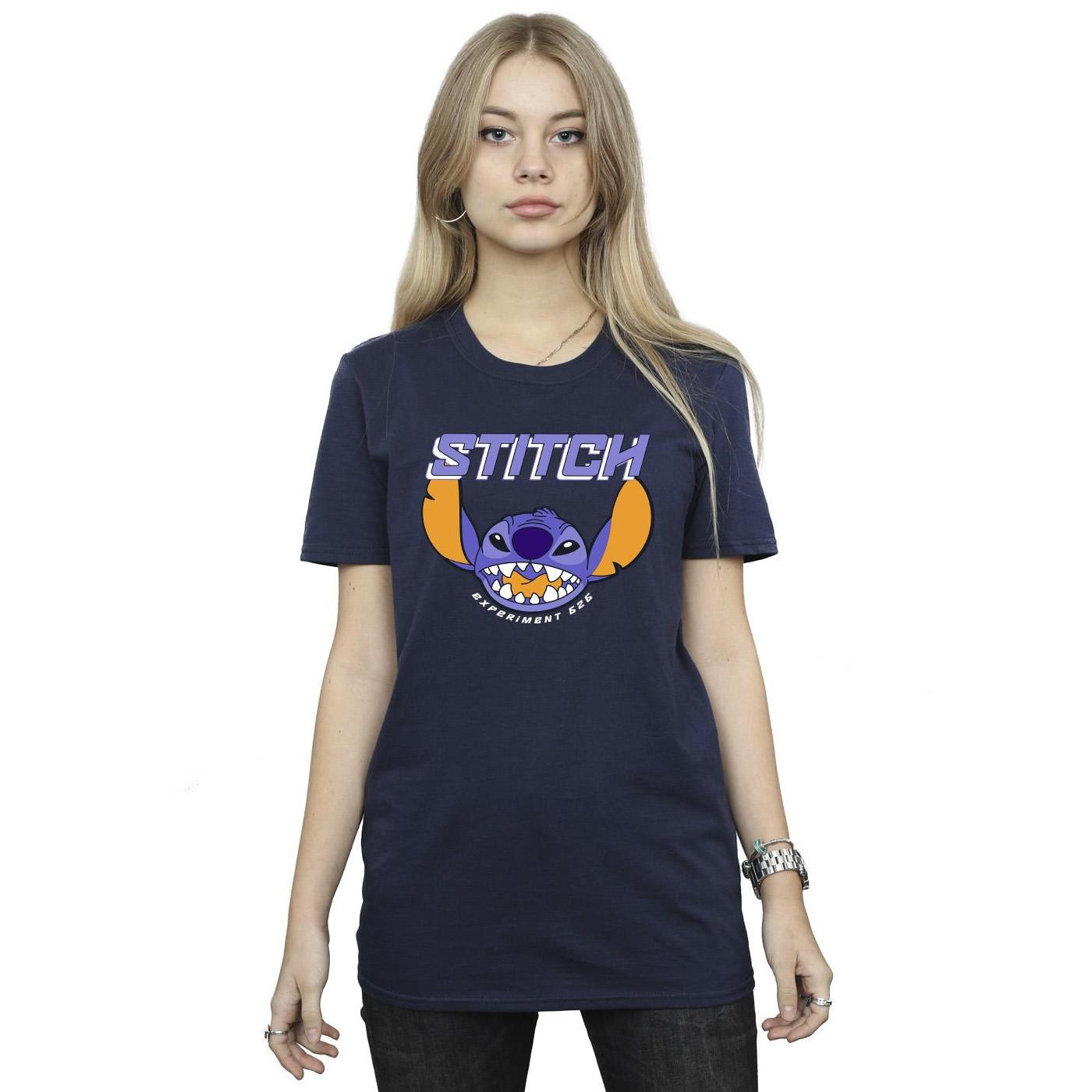 Image of Lilo And Stitch Purple Tshirt Damen Marine M