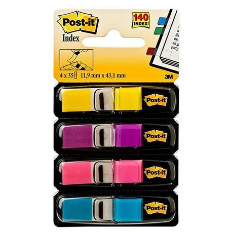 Post it POST-IT Index Mini 11.9x43.1mm 683-4AB 4-farbig 4x35 Tabs  
