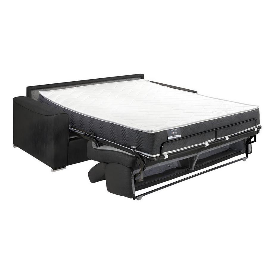 LINEA SOFA Canapé 3 places convertible express en tissu violet - couchage 140 cm - Matelas 22 cm avec mémoire de forme VIZIR  