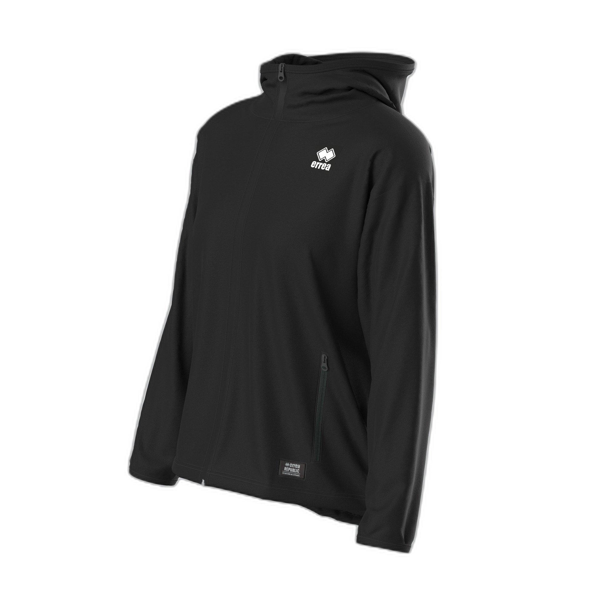 errea  sweatshirt mit reißverschluss und kapuze, mädchen black box 