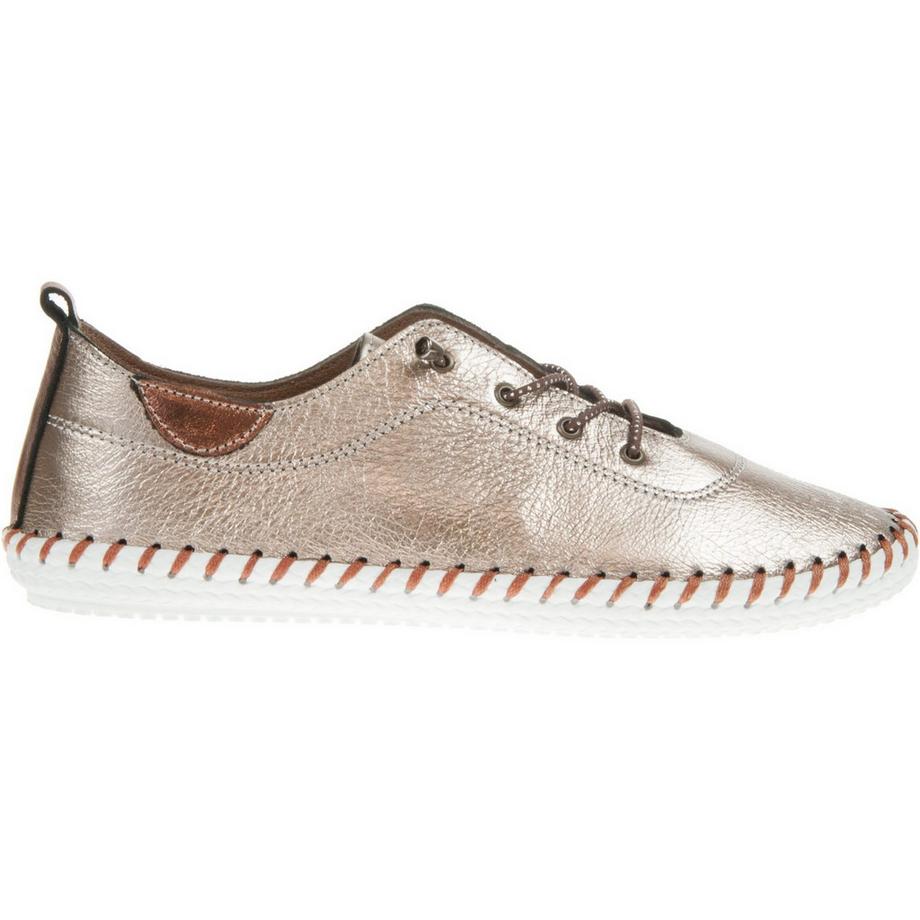 Lunar St Ives Chaussures à Lacets en Cuir Métallisé  