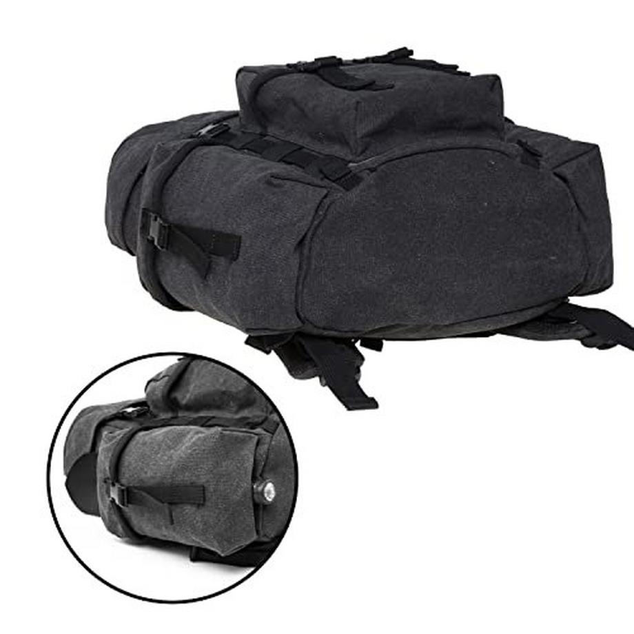 Only-bags.store Canvas Retro Jagd Wanderrucksack mit 14 Zoll Laptopfach  