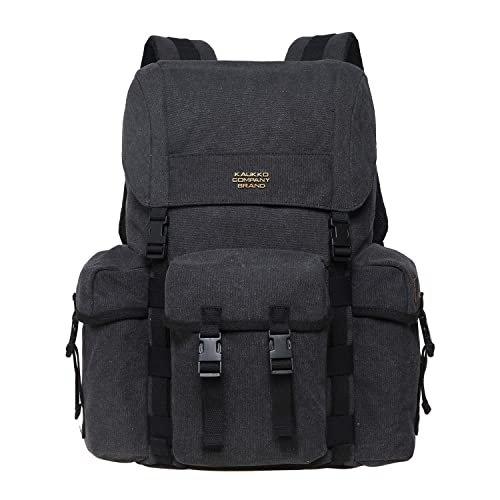 Only-bags.store Canvas Retro Jagd Wanderrucksack mit 14 Zoll Laptopfach  