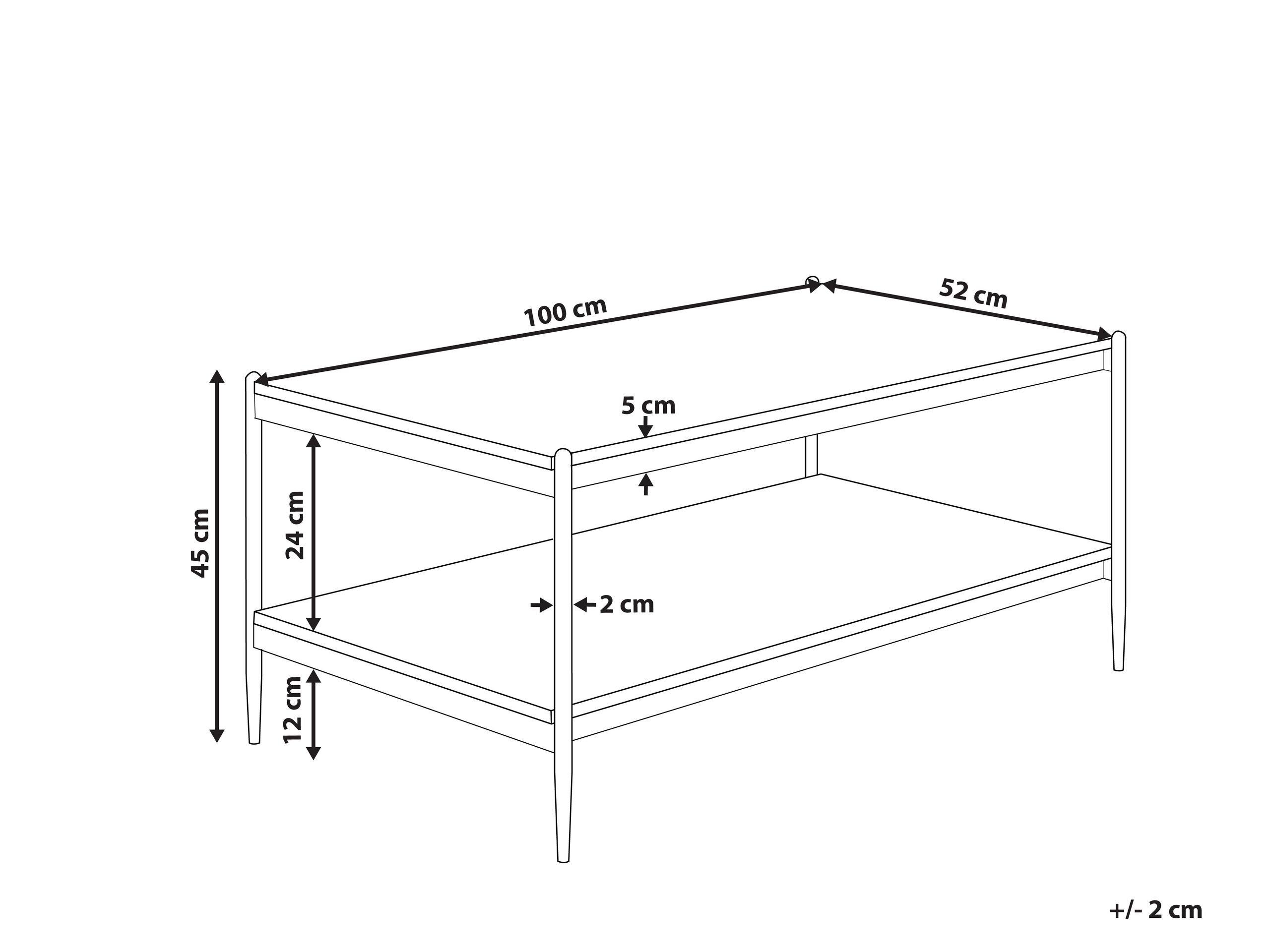 Beliani Table basse en MDF Rustique AVOCA  