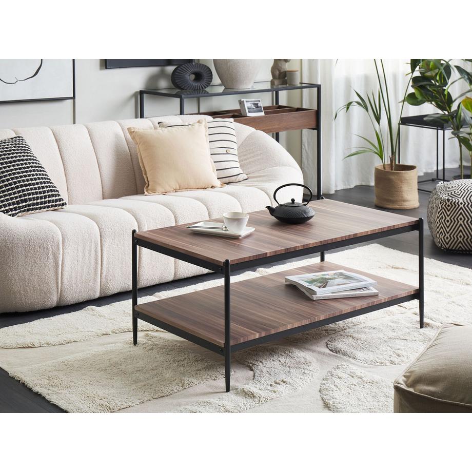 Beliani Couchtisch aus MDF-Platte Rustikal AVOCA  