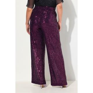 Ulla Popken  Pantalon à sequins. Taille élastique et jambe large 