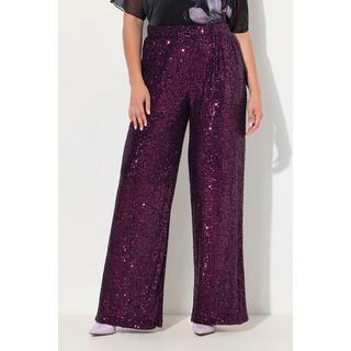 Ulla Popken  Pantalon à sequins. Taille élastique et jambe large 