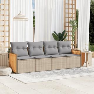 VidaXL set divano da giardino Polirattan  