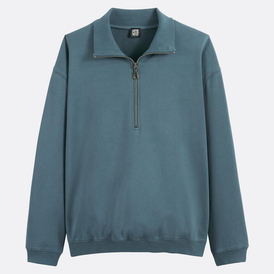 La Redoute Collections Felpa Collo Troyer Cerniera Stonewashed  