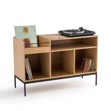 Meuble Vinyles en chêne