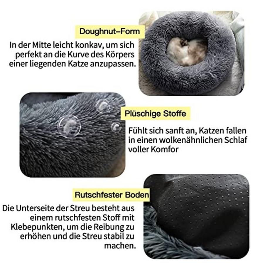 Alopini  Katzenkissen Hundebett Haustierbett Katzenbett Flauschig für Kleine, Mittelgroße Hunde, Katzen und 