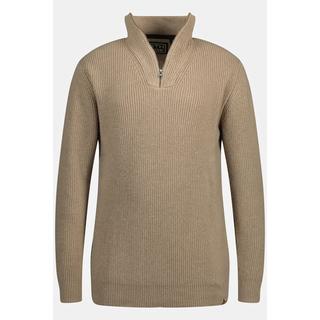 Sthuge  Maglione con lana e collo alto con zip, fino alla tg. 8XL 