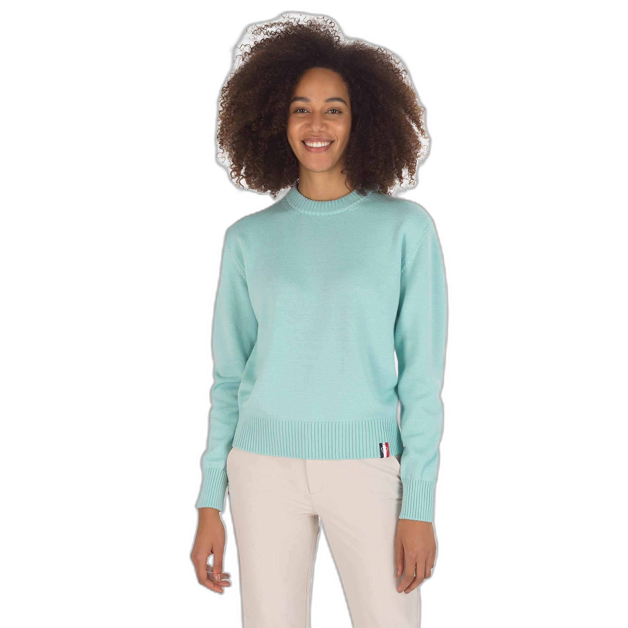 Image of Pullover Frau Plain Damen Türkisblau XL