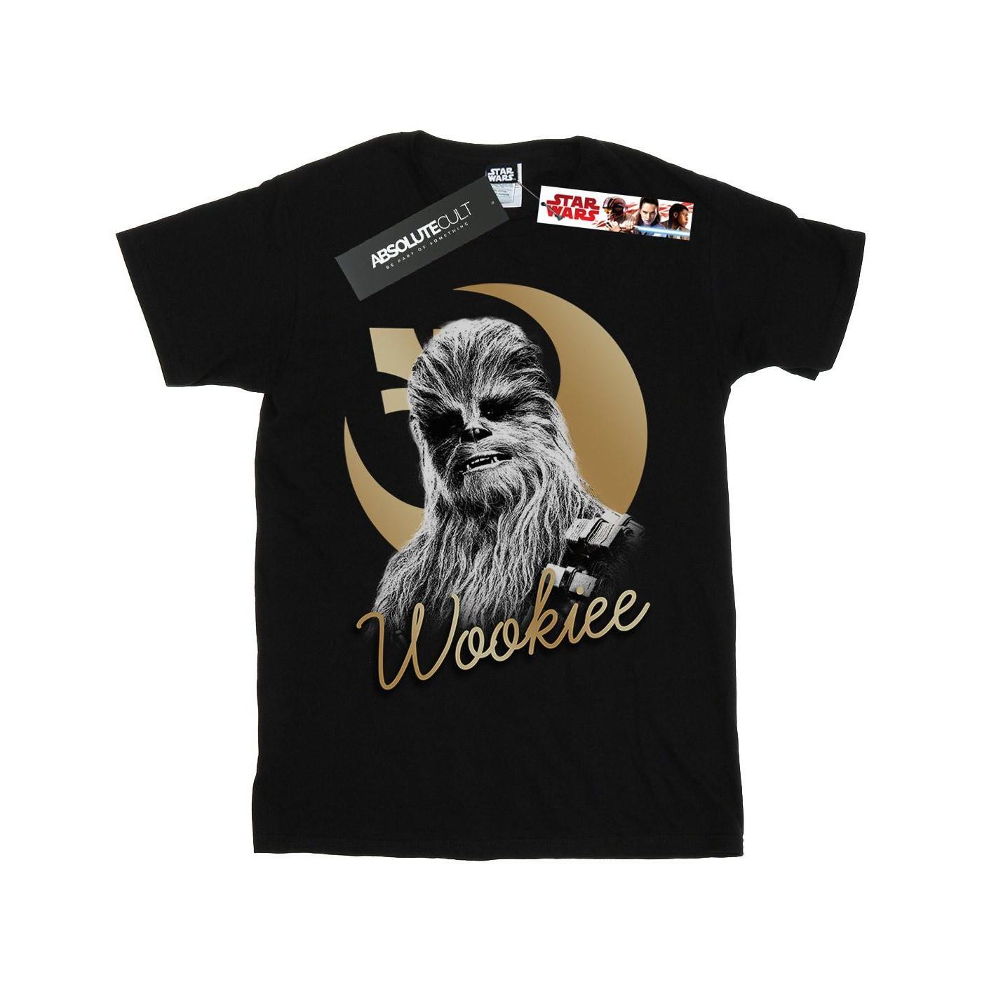 Image of The Last Jedi Gold Chewbacca Tshirt Mädchen Schwarz 116