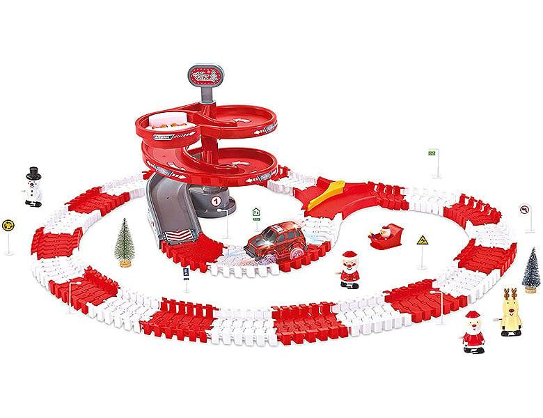 Image of Magic Traxx Bahn Weihnachtsset (168Teile) Rot Bunt