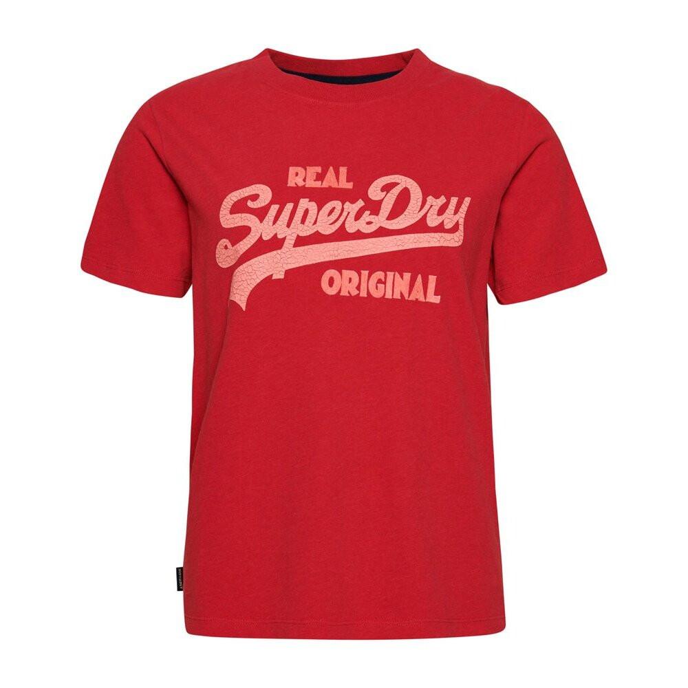 Superdry  T-shirt en coton bio femme  Vintage Logo Scripted Coll 