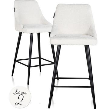 Chaise de bar Brooke blanche 98 (lot de 2)