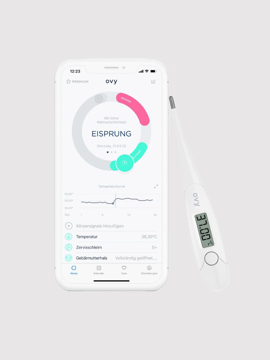 Image of Basalthermometer Zyklus-tracker & Schwangerschafts-app Unisex Weiss