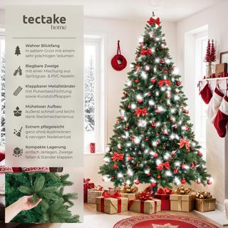 Tectake Arbre de Noël artificiel PRANCER aiguilles moulées par injection  