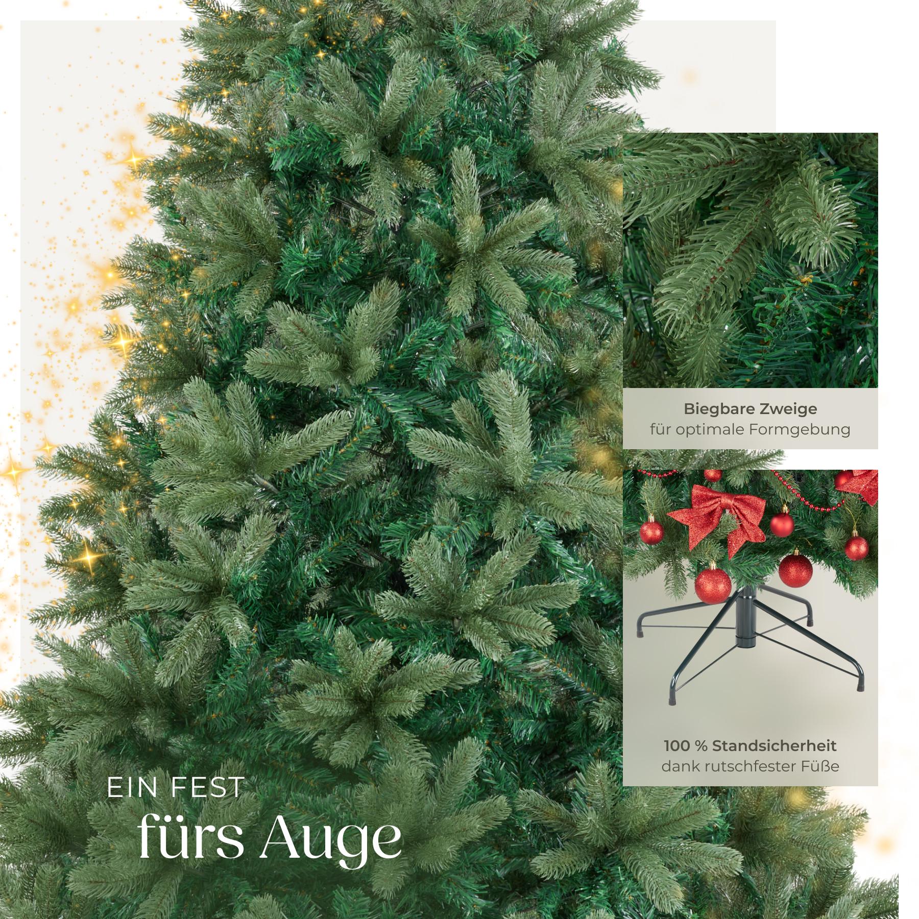 Tectake Arbre de Noël artificiel PRANCER aiguilles moulées par injection  